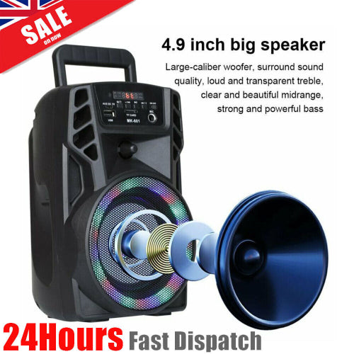 Portable Karaoke Speaker BluetoothUltra Loud Stereo Super Bass Wireless Machine