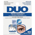 DUO Quick-Set Striplash Adhesive | Strong Eyelash Glue with Lightweight Formula | Professional Lash Glue for Eyelash Extensions, Cluster Lashes, & Individual Eyelashes | White/Clear, 0.25 Ounces