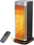 Electric Heater - 2000W Portable Fan Heater with 3 Modes, Low Noise Small Room Space heater with Thermostat, Remote, PTC Ceramic Heaters with 70°Oscillation, 12H Timer, Overheat & Tip-Over Protection[Energy Class A]