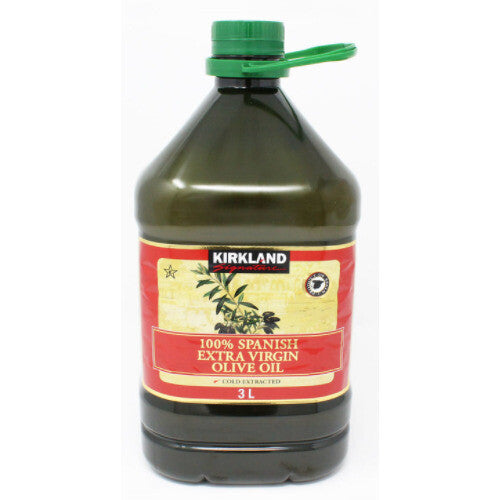 Kirkland Signature 100% Spanish Extra Virgin Olive Oil, Cold Extracted, 3L