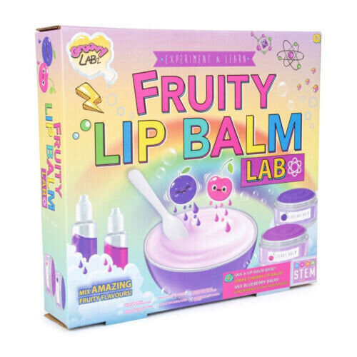 Girls Make & Create Your Own Fruity Flavour Lip Balm Lab Toy Play Set Age 8yo+