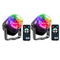 2Pcs Sound Activated Lights with Remote Control Dj Lighting Disco Ball