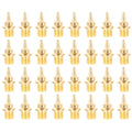 32pcs Metal Shoes Nails For Cross Country Golden 0.6x0.3x0.3in