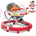(Red) 2-in-1 Baby Walker for Boys and Girls