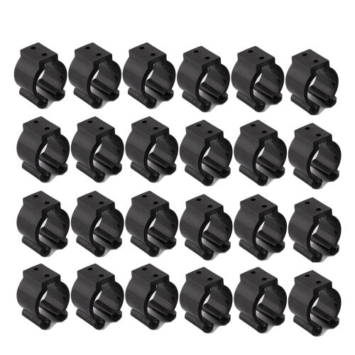 24 Pack Wall Mounted Fishing Rod Storage Clips Clamps Holder Billiard Cue Organizer, Pole Rack