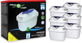 FilterLogic Universal 6 Pack Filter Cartridges Compatible with Brita Maxtra & Plus+ Water Jugs, White, fits -Marella-Elemaris-Bosch Tassimo & Kettles