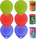 Armo® 6 x Leakproof Plastic Can Lids For Can Tins Silicone Tin Covers For Food Storage Reusable Can Cover Fit For All Cans Pet Food, Soups, Beans Canned Airtight Food Covers Pack Of 6