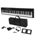 88 Key Folding Semi-Weighted Keyboards Digital Piano w/ MIDI Bluetooth Headphone