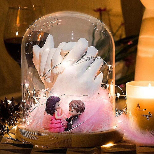 Couples Hand Casting Kit â€“ DIY Plaster Keepsake Statue for Anniversary or Valentine, Includes Molding & Casting Supplies