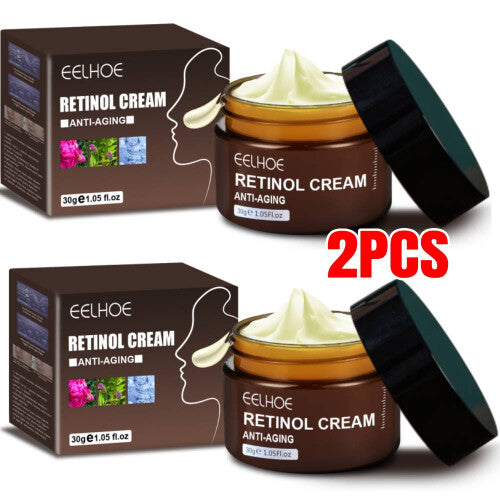 2X Retinol Cream with Hyaluronic Acid & Vitamin C - Anti-Aging, Brightening & Firming Moisturiser for All Skin Types