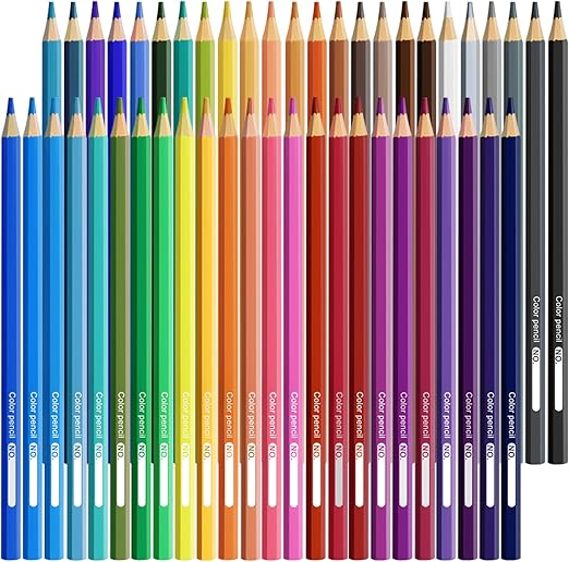 WISYOK 48 Colouring Pencils, Coloured Pencils for Adults Kids, Colour Pencils, Polychromos Drawing Art Pencils, Artist Pencils for Drawing, Sketching and Dooding