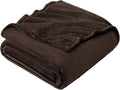 EHEYCIGA Fleece Blanket Brown Throws for Sofas Fluffy Warm Soft Blanket for Bed Settees Armchairs, Fit All Season, Single, 130x165cm