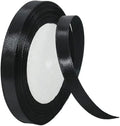 10mm Black Ribbon for Gift Wrapping,22m Fabric Thick Satin Ribbon Black Bow for Gift Wrapping,Ribbons for Balloons,Crafting,Hair,Bouquets,Wedding, Car,Presents,Cake,Christmas Party Decorations