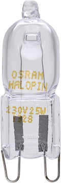 2X OSRAM OVEN HALOPIN 25W G9 HALOGEN CAPSULE BULB,Warm White 2700K, 230//240V[Energy Class G]