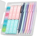 Four Candies Cute Mechanical Pencil Set, 6PCS Pastel Mechanical Pencils 0.5mm & 0.7mm with 360PCS HB Lead Refills, 12PCS Erasers, Aesthetic Stationery & School Supplies for Girls Writing