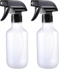 Small Water Spray Bottle for Hair, Frosted Clear Plastic Small Squirt Bottle with Adjustable Mist/Stream, Refillable Empty Mister Spray Bottles for Hair, Plant, Cleaning, Pet, 10.1 oz /300ML