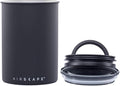 Planetary Design Airscape Stainless Steel Coffee Canister | Food Storage Container | US patented Airtight Lid | Push Out Excess Air and Preserve Freshness (Medium, Matte Black)