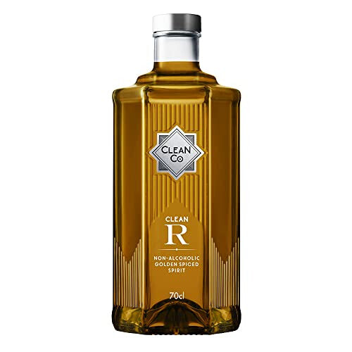 CleanCo | Clean R | Non Alcoholic Rum Alternative | Golden Spiced | Clean Rum | Low Carb & Diet Friendly | 70cl Bottle | Non Alcoholic Spirit | Vegan,