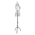 (White) Adjust Female Mannequin Stand Designer Pattern Metal Model Tailor Display UK