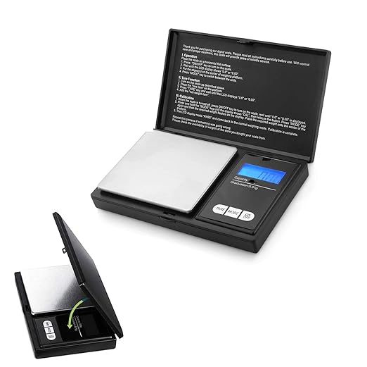 New Horrizon Digital Scales, Kitchen Scales Digital, Pocket Scales, 0.01g x 500g, Food Scale LCD Display, Jewellery Scales Weighing Scales Kitchen