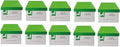 Q-Connect Business Storage Box 335x400x250mm Green and White (Pack of 10)