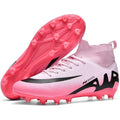 (2309pinka, 2.5 Women/2.5Men) BangKen Men Women Soccer Shoes Boys Gold-Soled Spikes Football Shoes Student Grass Training Shoes Outdoor Football Boots Unisex