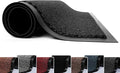 Washable Door Mats - Heavy Duty, Non-Slippery & Stylish Floor Mat - Door mat indoor Large Rubber Indoor & Outdoor Doormats for Perfect Dust Grabbing (Anthracite-waved, 40 x 60 CM)