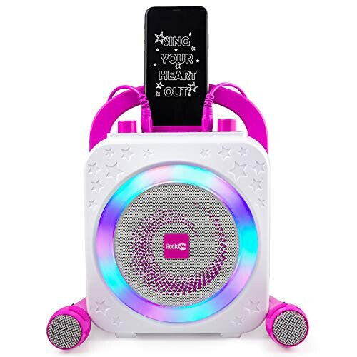 The RockJam Party Karaoke Machine With Bluetooth, 10Watt Speaker & Two Microphones