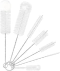 YUNGMAX Long Bottle Cleaner Brush and Straw Cleaner Brush Set, 7PCS Flexible Small Cleaning Brushes for Water Bottles Glasses Kettle Spout Lid Pipe