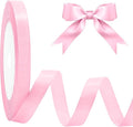 Pink Stain Ribbons,10mm/22.8m Ribbon for Gift Wrapping, Ribbon Decoration for Present,Car Wedding, Party Balloon,Valentine's Day,Christmas,Cake,Bouquet,Crafting (Pink)