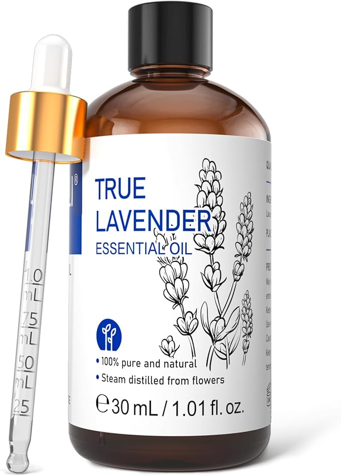 HIQILI Lavender Essential Oils 30ML, 100% Natural Aromatherapy Lavender Oil for Face, Candle Making, Diffuser, Skin&Hair-1 Fl Oz