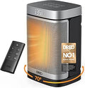 Dreo Electric Space Heater, 70° Oscillating Portable Heaters for Home, 1500W PTC Ceramic Heater with Thermostat, Remote Control, 3-Mode 3-Speed, 1-12H Timer, Overheat & Tip-Over Protection, ECO-Mode