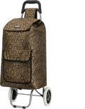 ARIANA Lightweight 2 Wheel Large Shopping Trolley Shopping Cart Grocery Bag Shopper - ST54 (Circles-Brown)
