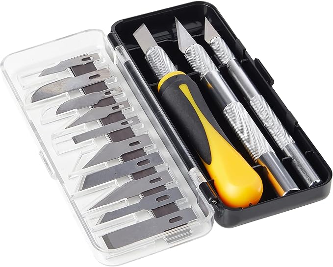 Modelcraft PKN3305/S Precision Craft Knife Set , Silver , 16 Piece