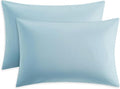 RUIKASI Blue Pillow Cases 2 Pack - Sky Blue Plain Pillowcases with Envelope Closure Breathable Premium Brushed Microfiber Set of 2 Pillow Covers Standard 50x75 cm
