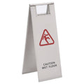 vidaXL Folding Wet Floor Sign Stainless Steel Caution Wet Floor Warning Sign