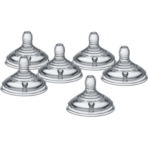 TOMMEE TIPPEE Fast Flow Teat, Closer to Nature, 6m+, Pack of 6