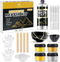 Kintsugi Repair Kit - Food Safe Kintsugi Kit Repairs Broken Ceramics, Glass, Jade, Sculptures, Meaningful Pottery - Gold Kintsugi Glue for Ceramics and Porcelain Repair, Japanese Art Kintsugi Craft