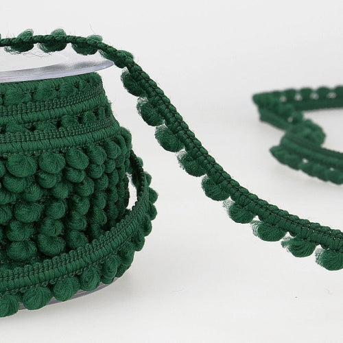 Stephanoise 6mm Pom Pom Trim Bottle Green - per metre
