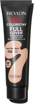 Revlon ColorStay Full Cover Longwear Matte Foundation, Heat & Sweat Resistant Lightweight Face Makeup, Ivory (110), 30ml