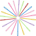 Plastic Sewing Needles,20Pcs Large Eye Plastic Sewing Needles,Eye Sewing Needles for Children,Colorful Weaving and Sewing Needle,Learning Needles,PlasticSewing Needles for Sewing Craft and Kids DIY