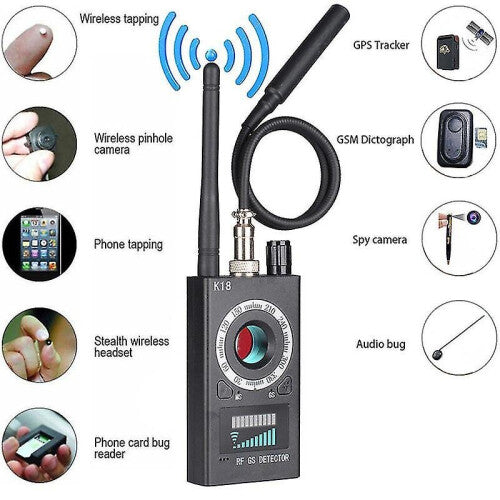 Professional RF Detector: Bug Finder GSM/GPS Scan 1MHz-6.5GHz Detects Hidden Cameras & Trackers