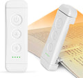 Glocusent Reading Light Book Light Clip On, Eye Caring Reading Lights for Books in Bed, 3 Colours & 5 Brightness Dimmable, Portable & Flexible, Long Lasting up to 80 hrs, Perfect for Book Lover