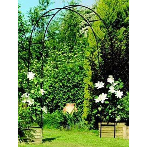 Black Garden Arch 2.4m  For Roses & climbing Plants