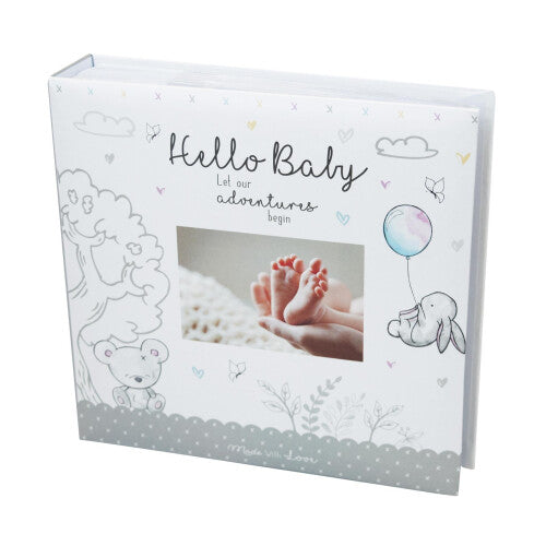 Baby First Photo Album 4x6'' 200 PhotoS Memo White Unisex Birthday Christening