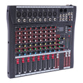 8 Channel Audio Mixer W/ 48v Phantom Power and Bluetooth,Three-Band Equalizer for the Main Channel