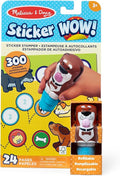 Melissa & Doug Sticker WOW!™ 24-Page Activity Pad and Sticker Stamper, 300 Stickers, Arts and Crafts Toy Collectible Character – Dog Creative Play Travel Toy for Girls and Boys 3+ - FSC Certified