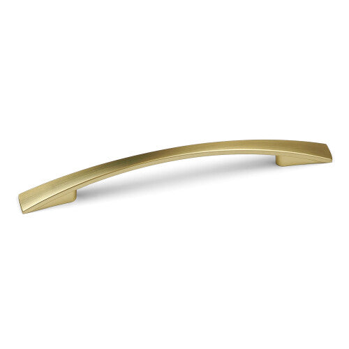 (128mm Handle	) Brushed Brass Slim Bow Handles 128mm 160mm
