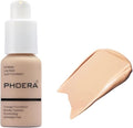 Phoera Foundation Makeup, Full Coverage, Soft Matte Oil Control Concealer, Liquid Foundation, Long Lasting 24HR Waterproof and Blendable 30ml (102 Nude)
