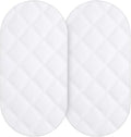 2x 100% Waterproof Moses Basket Mattress Protector – Pack of 2 (35 x 75cm) – Ultra-Soft, Absorbent & Breathable – Fitted Skirt – Leakproof TPU Layer – Machine Washable Baby Mattress Cover